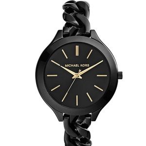 Michael Kors slim runway twist black watch